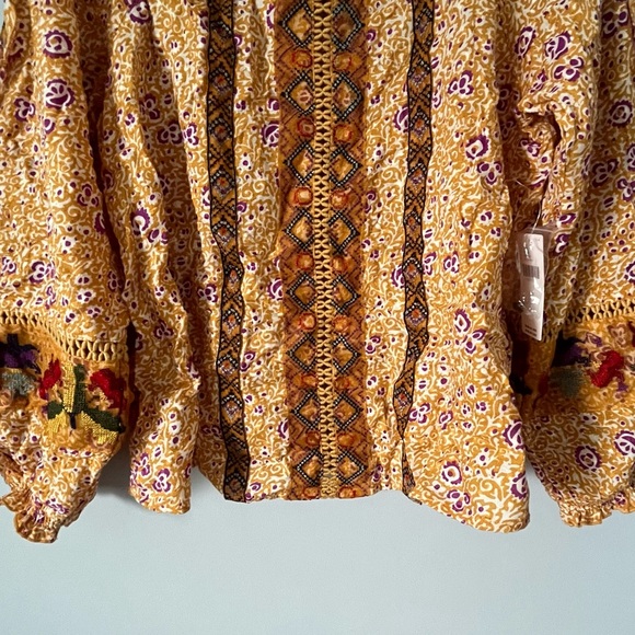 🏷️Anthropologie Maeve Goldie embroidered ruffle blouse - Picture 8 of 17